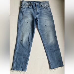 Lucky Brand Sz 2/26 Midrise Boyfriend Sienna Cutoff Denim Jeans